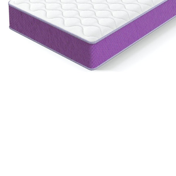 English Elm Full Size Hybrid Mattress with Pocket Coils and Memory Foam Sleep in a Box White+Purple B347P558361
