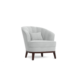 English Elm Oscar Channel Tufted Barrel Accent Chair Velvet Fabric for Living Room Nook B347P558513