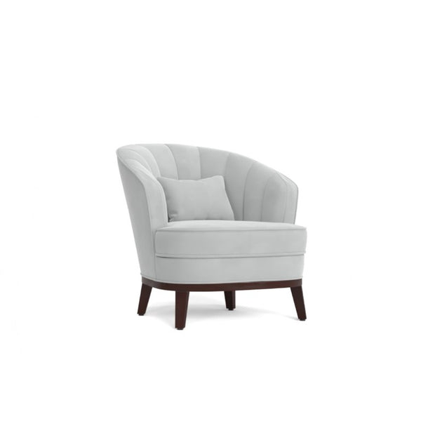 English Elm Oscar Channel Tufted Barrel Accent Chair Velvet Fabric for Living Room Nook B347P558513