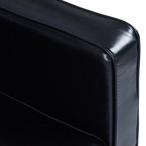 English Elm 68.11 Inch Button-Tufted PU Leather Futon Sofa Sleeper with Split-Back Reclining Design Glossy B347P569016