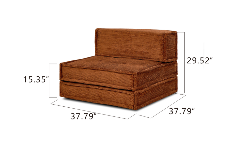 English Elm Corduroy Modular Corner Sofa Unit Tufted Sectional Piece for Living Room Loft B347P595517