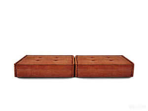 English Elm Multi‑functional Corduroy Square Ottoman Tufted Footrest Seating for Living Room Nooks B347P595548