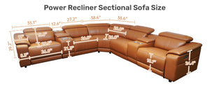 English Elm Power Reclining L Shaped Sectional with Bluetooth Speakers and Wireless Charging Tech Sofa B347S00043