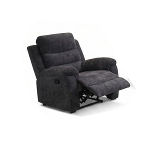 English Elm 3-Piece Manual Reclining Sofa Set with Channel Back Cushions for Modern Living Rooms B347S00054