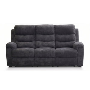 English Elm 3-Piece Manual Reclining Sofa Set with Channel Back Cushions for Modern Living Rooms B347S00054