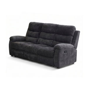 English Elm 2-Piece Manual Reclining Sofa and Loveseat Set Charcoal Fabric Modern Living Room B347S00055