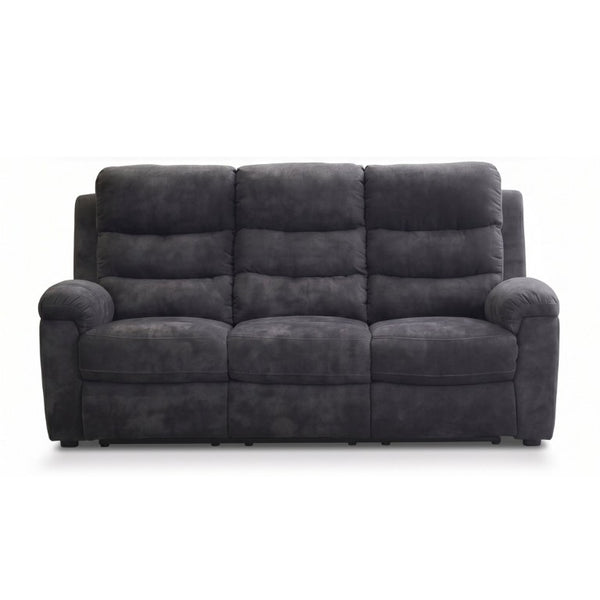 English Elm 2-Piece Manual Reclining Sofa and Loveseat Set Charcoal Fabric Modern Living Room B347S00055