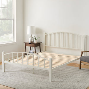 English Elm Weekender, Steel King Bed Arched Bar Headboard Modern Architectural Bedroom Frame B350P395002