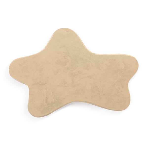 English Elm Textured Fiber Concrete Wavy Side Table Hand Painted Sculptural Accent for Any Room B353P589415