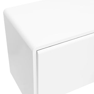 English Elm Magnolia Sculptural Three Door Matte White Sideboard with Soft Close Italian Curved Design B353P590602