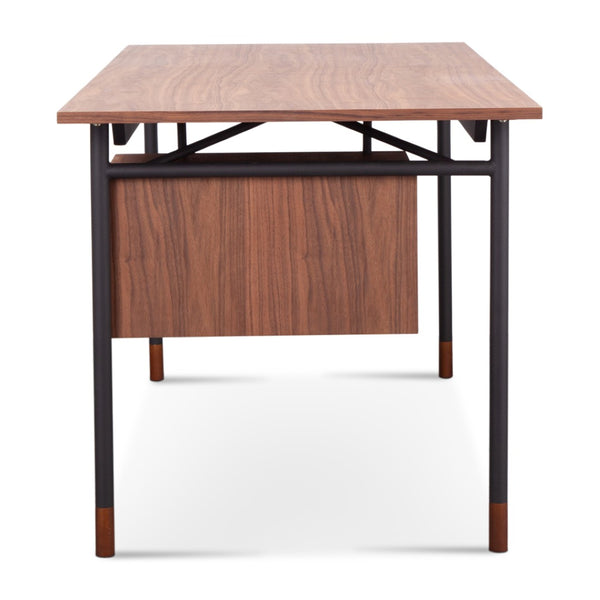 English Elm Finn Juhl Nyhavn Writing Desk Walnut Veneer Mid-century Modern Home Office Study B353S00013