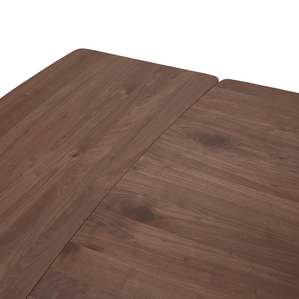 English Elm Eden Solid Walnut Extendable Dining Table Seats Eight Modern Lacquered Finish B353S00016