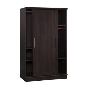 English Elm Wardrobe/Storage Cabinet Oak Finish Freestanding Armoire with Adjustable Shelves and Garment Rods B356P494445