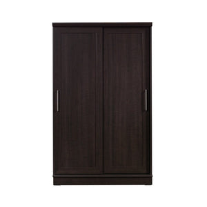 English Elm Wardrobe/Storage Cabinet Oak Finish Freestanding Armoire with Adjustable Shelves and Garment Rods B356P494445