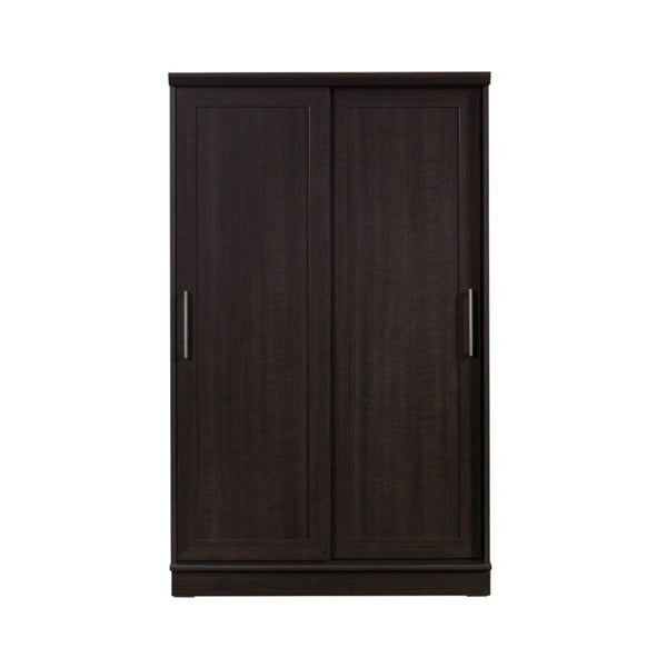 English Elm Wardrobe/Storage Cabinet Oak Finish Freestanding Armoire with Adjustable Shelves and Garment Rods B356P494445