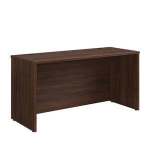 English Elm Desk 60 Inch Melamine Top with Cord Management for L-Shaped Home Office Setup Brown - A B356P494495