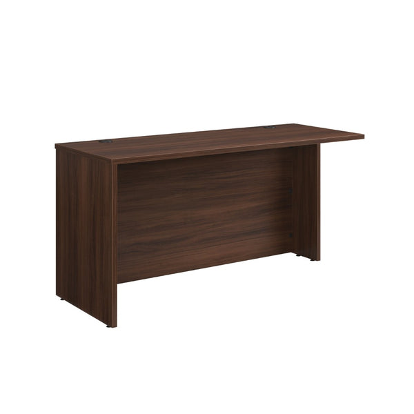 English Elm Desk 60 Inch Melamine Top with Cord Management for L-Shaped Home Office Setup Brown - A B356P494495