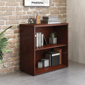 English Elm 2-shelf Bookcase Bold Red Melamine Accent Unit for Small Offices and Living Spaces Red B356P494496