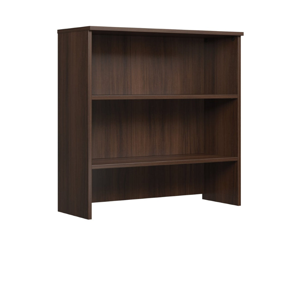 English Elm Library Hutch with Adjustable Shelves for Home Office Vertical Desk Storage Brown B356P494503