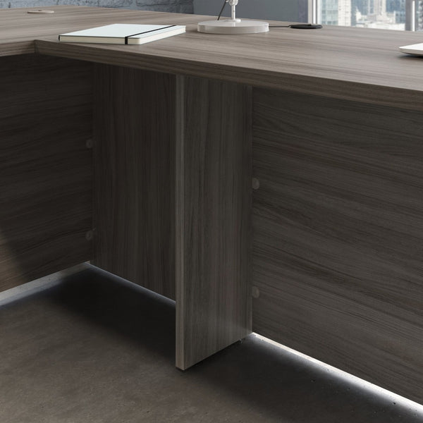 English Elm Desk 60 Inch Melamine Top with Cord Management for L-Shaped Home Office Setup Brown - B B356P494516