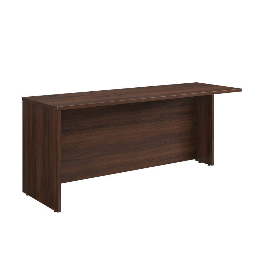 English Elm Desk 72 Inch Wide Brown Melamine Top with Cord Grommets for Home or Corporate Office B356P494526