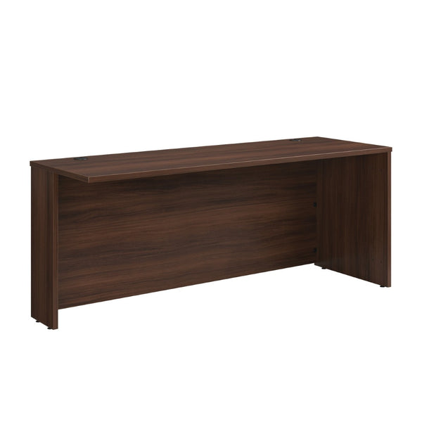 English Elm Desk 72 Inch Wide Brown Melamine Top with Cord Grommets for Home or Corporate Office B356P494526