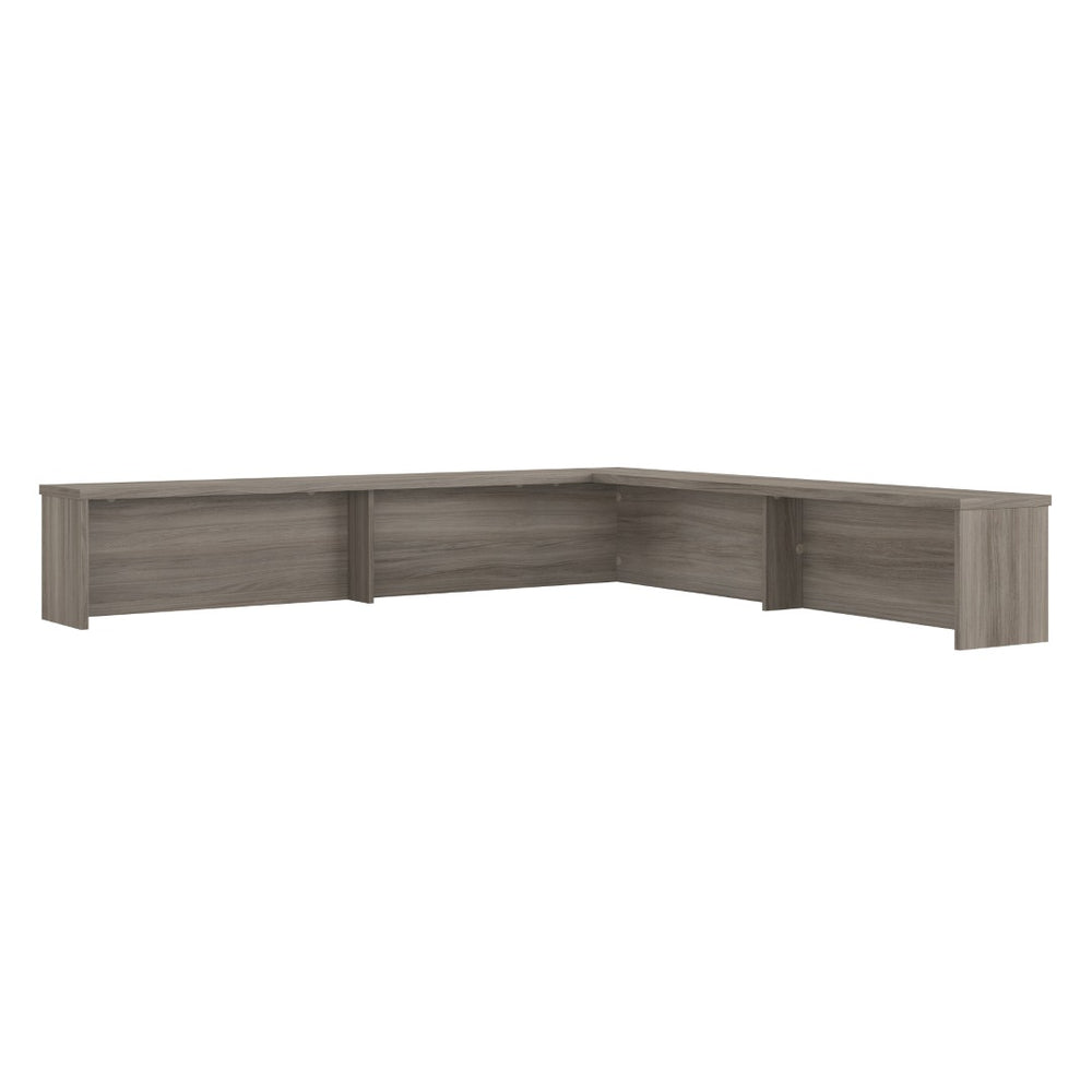 English Elm Reception Hutch Wide Open Shelf Display Unit with Warm Brown Melamine Finish B356P494531