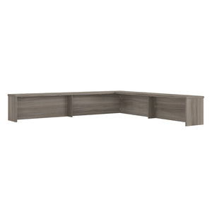English Elm Reception Hutch Wide Open Shelf Display Unit with Warm Brown Melamine Finish B356P494531