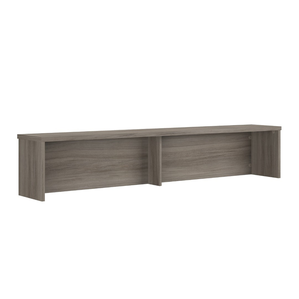 English Elm Reception Hutch Wide Open Shelf Display Unit with Warm Brown Melamine Finish B356P494531