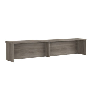 English Elm Reception Hutch Wide Open Shelf Display Unit with Warm Brown Melamine Finish B356P494531
