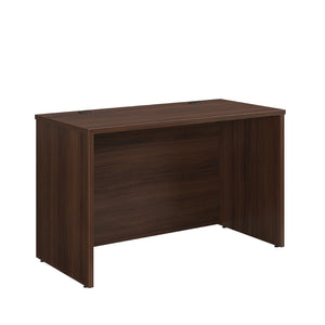 English Elm Desk, Gray Modern Two Drawer Home Office Compact Workspace with Geometric Hardware Brown - A B356P494534