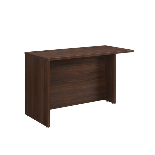 English Elm Desk, Gray Modern Two Drawer Home Office Compact Workspace with Geometric Hardware Brown - A B356P494534