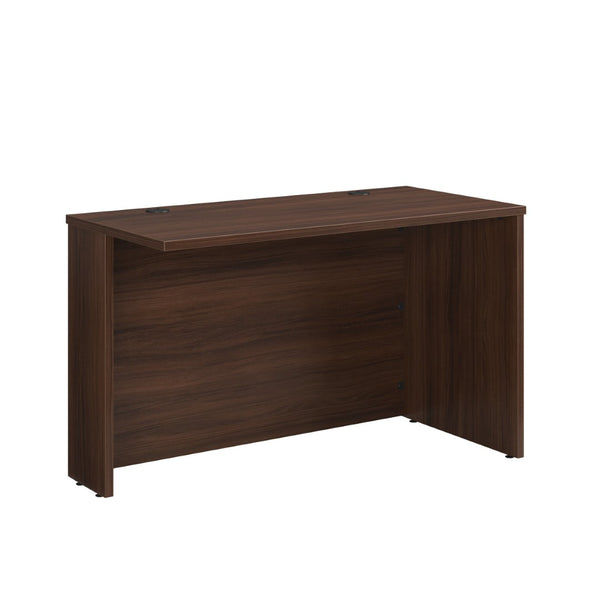 English Elm Desk, Gray Modern Two Drawer Home Office Compact Workspace with Geometric Hardware Brown - A B356P494534