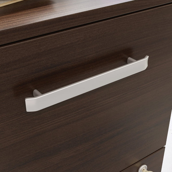 English Elm Mobile File Cabinet with Locking Drawers Brown Finish Compact Under Desk Storage B356P494535