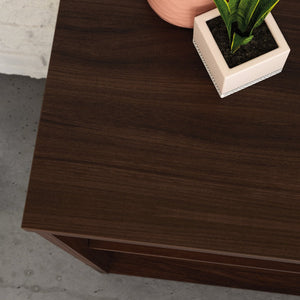 English Elm 2-shelf Bookcase Bold Red Melamine Accent Unit for Small Offices and Living Spaces Brown - B B356P494542
