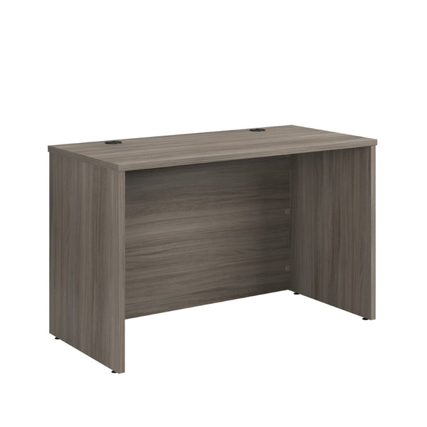 English Elm Desk, Gray Modern Two Drawer Home Office Compact Workspace with Geometric Hardware Brown - B B356P494550