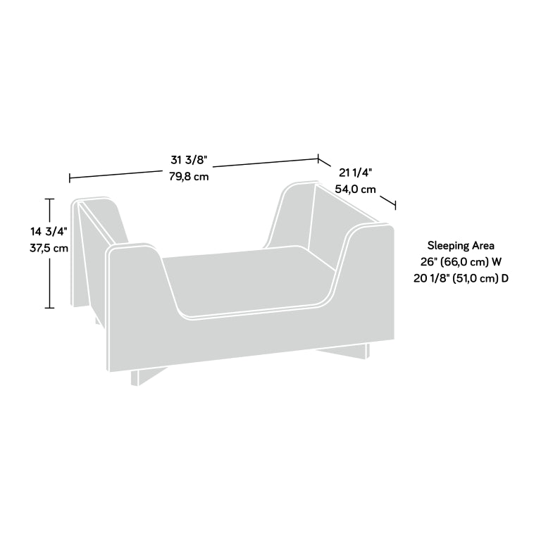 English Elm Milo Modern Wood Frame Dog Bed with Washable Cushion for Small and Medium Pets B356P494610