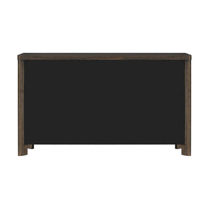 English Elm Dark Oak Wire-brushed 8 Drawer Dresser with Felt Lined Storage for Bedroom B361P537285