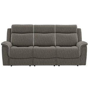 English Elm Zero-Gravity Power Reclining Sofa with USB Port and Lumbar Support in Woven Slate B361P596343