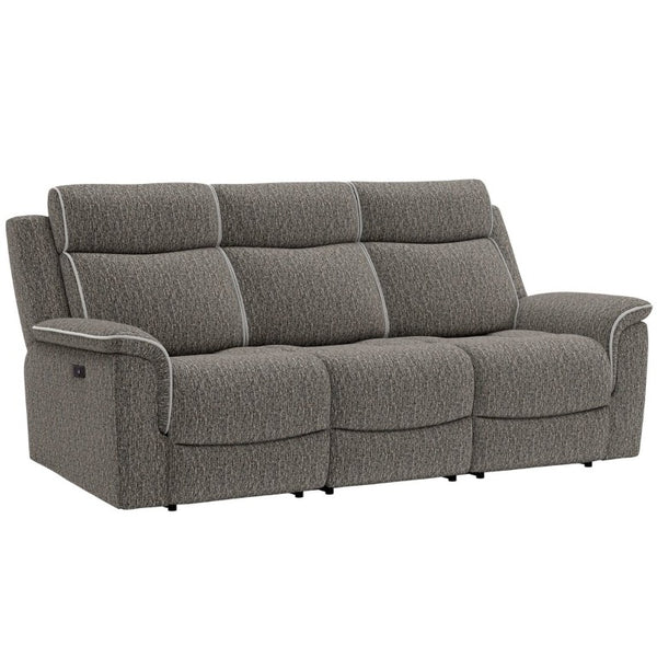 English Elm Zero-Gravity Power Reclining Sofa with USB Port and Lumbar Support in Woven Slate B361P596343