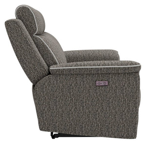 English Elm Zero-Gravity Power Reclining Sofa with USB Port and Lumbar Support in Woven Slate B361P596343