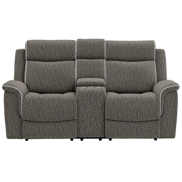 English Elm Zero-Gravity Power Reclining Loveseat Woven Speckled Upholstery for Media Rooms B361P596344
