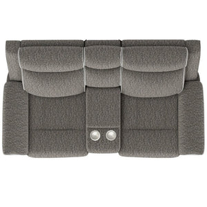 English Elm Zero-Gravity Power Reclining Loveseat Woven Speckled Upholstery for Media Rooms B361P596344
