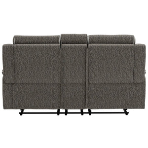 English Elm Zero-Gravity Power Reclining Loveseat Woven Speckled Upholstery for Media Rooms B361P596344