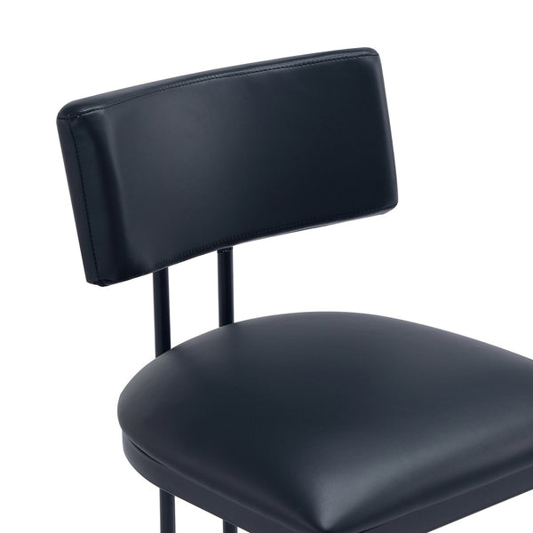 English Elm Barstool with Curved Back and Open Arch Base for Kitchen Island or Counter Dining Black B365P504243