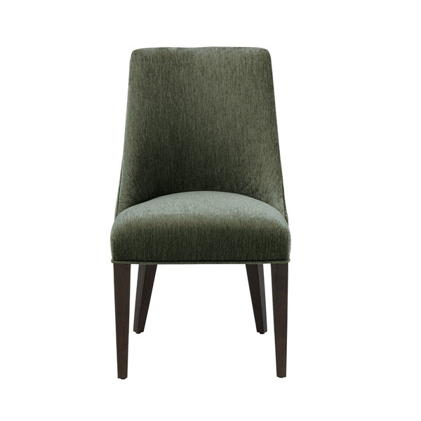 English Elm Dining Chair Set of 2 Chenille Upholstered Rubberwood Legs Mid-century Modern Style Green B365P504262