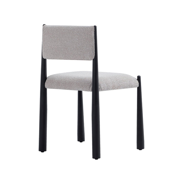 English Elm Side Chair Set of 2 Boucle Upholstered Mid Century Metal Frame Accent Seating Champagne B365P504265