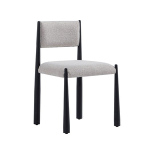 English Elm Side Chair Set of 2 Boucle Upholstered Mid Century Metal Frame Accent Seating Champagne B365P504265