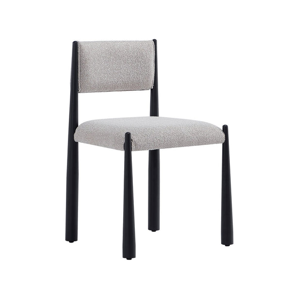 English Elm Side Chair Set of 2 Boucle Upholstered Mid Century Metal Frame Accent Seating Champagne B365P504265