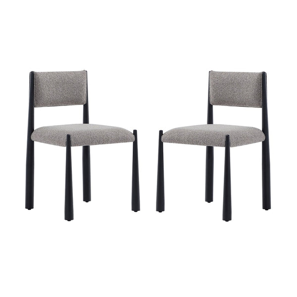 English Elm Side Chair Set of 2 Boucle Upholstered Mid Century Metal Frame Accent Seating Mushroom B365P504267